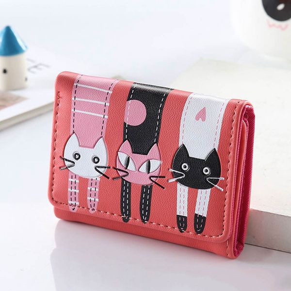 lovely cat short women wallets cat pattern leather embroidery small hasp coin purse card holder, Red;black
lovely cat short women wallets cat pattern leather embroidery small hasp coin purse card holder, Red;black