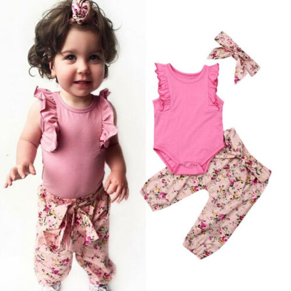 New 3PCS Newborn Baby Girl Ruffle Romper Ropa Top+Floral Loose Pants+Flower Headband Bebe Girl Cute Adorable Outfits Clothes Set
New 3PCS Newborn Baby Girl Ruffle Romper Ropa Top+Floral Loose Pants+Flower Headband Bebe Girl Cute Adorable Outfits Clothes Set