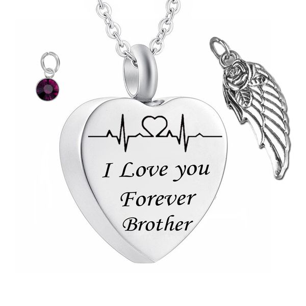 angel wing cremation necklace birthstone crystal pendant ashes memorial keepsake pendant stainless steel jewelry for brother, Silver
angel wing cremation necklace birthstone crystal pendant ashes memorial keepsake pendant stainless steel jewelry for brother, Silver