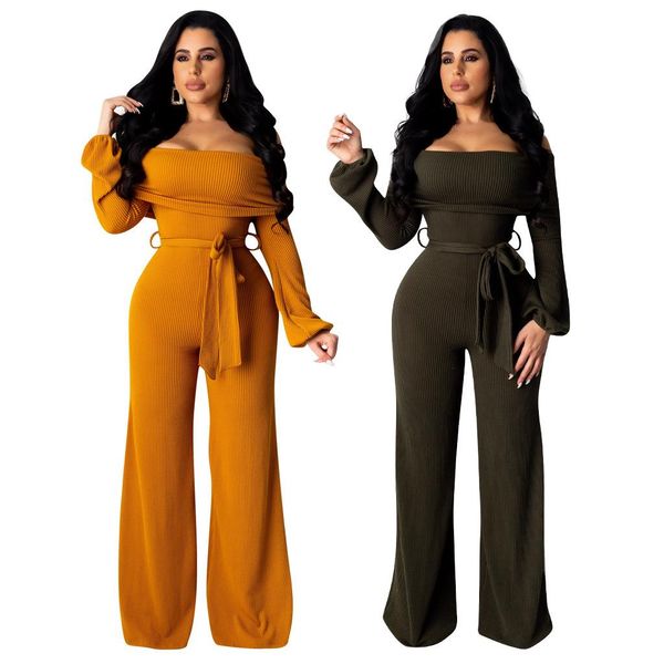 wrap belt long sleeve club off shoulder romper women bodycon wide leg jumpsuit chic plus size spring jumpsuit, Black;white
wrap belt long sleeve club off shoulder romper women bodycon wide leg jumpsuit chic plus size spring jumpsuit, Black;white