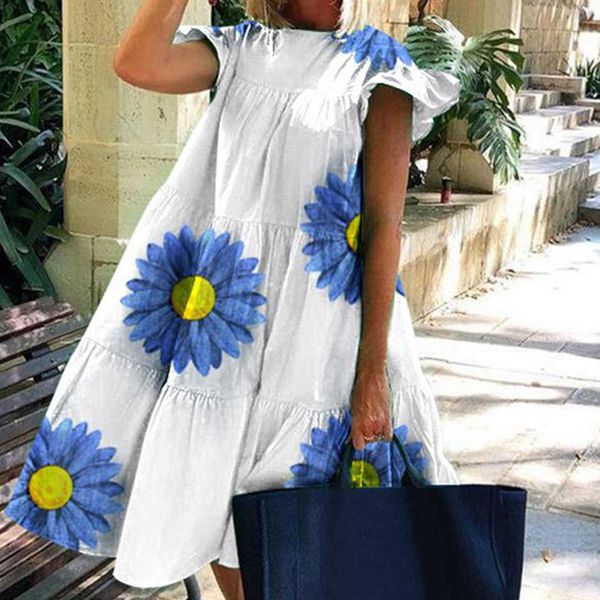 women vintage floral print dress loose a-line dress 2020 summer o-neck half sleeve party elegant ladies dresses vestidos, White;black
women vintage floral print dress loose a-line dress 2020 summer o-neck half sleeve party elegant ladies dresses vestidos, White;black