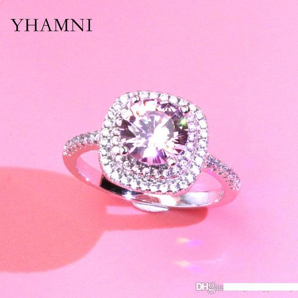 yhamni fashion round pink cz stone 925 sterling silver ring for women luxury wedding ring fine jewelery box xjz3335, Slivery;golden
yhamni fashion round pink cz stone 925 sterling silver ring for women luxury wedding ring fine jewelery box xjz3335, Slivery;golden