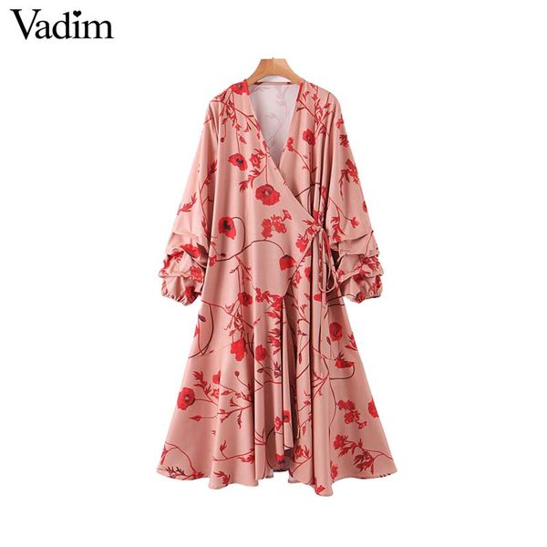 vadim women stylish floral print wrap dress cross v neck bow tie long sleeve one piece female ankle length long dresses qd196, Black;gray
vadim women stylish floral print wrap dress cross v neck bow tie long sleeve one piece female ankle length long dresses qd196, Black;gray