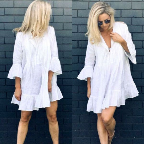loose white beach dress beach cover up women bikini cover up flare sleeve bohemian bathing suit sundress ruffle hem dress
loose white beach dress beach cover up women bikini cover up flare sleeve bohemian bathing suit sundress ruffle hem dress