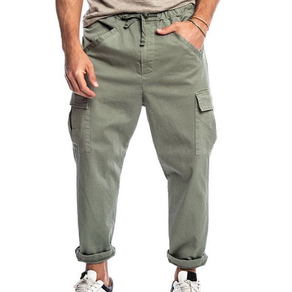 mjartoria 2019 new full length men's solid multi pockets solid color elastic waist cargo pants working loose drawstring pants, Black
mjartoria 2019 new full length men's solid multi pockets solid color elastic waist cargo pants working loose drawstring pants, Black