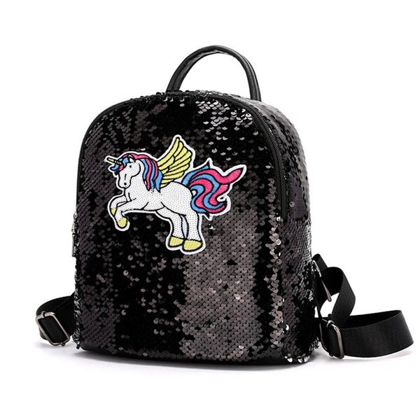 1 pc sequined unicorn backpack girls cute cartoon schoolbag double shoulder bag women travel backpack dropship new arrival
1 pc sequined unicorn backpack girls cute cartoon schoolbag double shoulder bag women travel backpack dropship new arrival
