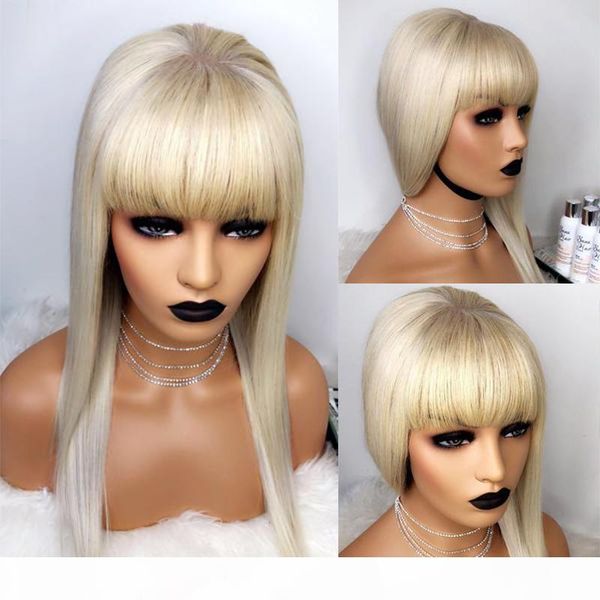 613 lace front human hair wigs with bangs honey blonde straight 360 lace frontal wig transparent full dolago colorful wig, Black
613 lace front human hair wigs with bangs honey blonde straight 360 lace frontal wig transparent full dolago colorful wig, Black
