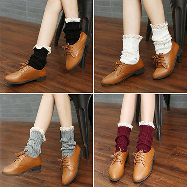 women handy winter leg warmer button crochet knit boot socks ers cuffs, Black;white
women handy winter leg warmer button crochet knit boot socks ers cuffs, Black;white