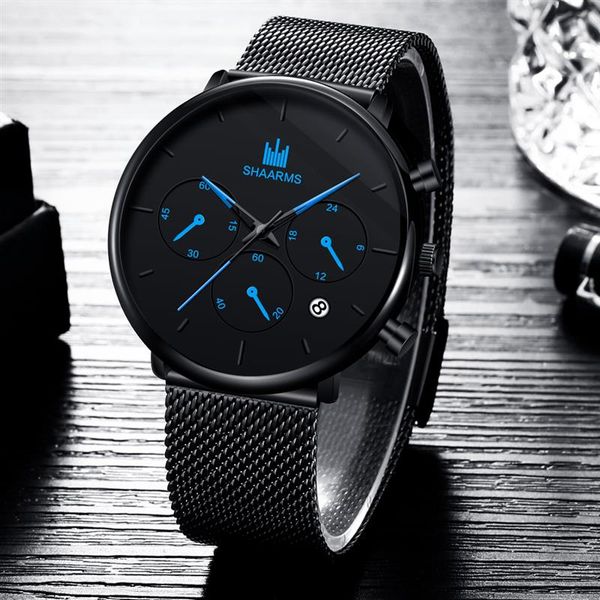 shaarms luxury men sport watch mesh band stainless steel quartz wristwatch male date fashion analog watches relogio masculino, Slivery;brown
shaarms luxury men sport watch mesh band stainless steel quartz wristwatch male date fashion analog watches relogio masculino, Slivery;brown