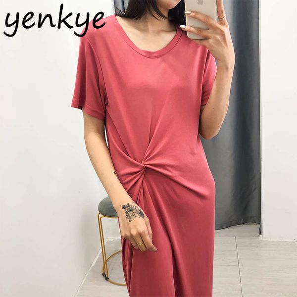 summer dress women vintage solid color knotted t shirt dress female round neck short sleeve asymmetric midi casual, Black;gray
summer dress women vintage solid color knotted t shirt dress female round neck short sleeve asymmetric midi casual, Black;gray