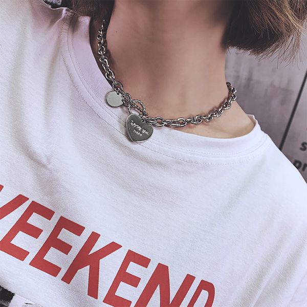 american punk metal cold necklace love pendant hip-hop trend double-layer english letter round brand jewelry japan harajuku gif, Silver
american punk metal cold necklace love pendant hip-hop trend double-layer english letter round brand jewelry japan harajuku gif, Silver
