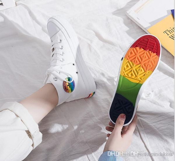 2020 fashion new multicolor women casual sports high-rainbow sole canvas shoes running shoes sneakers, Black
2020 fashion new multicolor women casual sports high-rainbow sole canvas shoes running shoes sneakers, Black