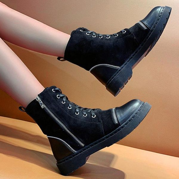 botas mujer solid lace-up ankle bota feminina frosting flock warm lining ankle cool boots outdoor pu leather female zapato, Black
botas mujer solid lace-up ankle bota feminina frosting flock warm lining ankle cool boots outdoor pu leather female zapato, Black