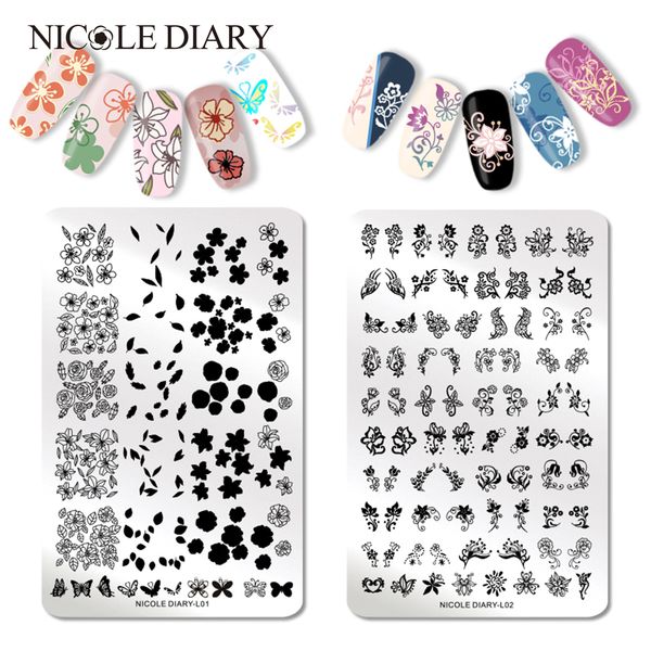 nicole diary nail stamping plates rose flowers overprint nail art image template stencil diy design manicure tool, White
nicole diary nail stamping plates rose flowers overprint nail art image template stencil diy design manicure tool, White