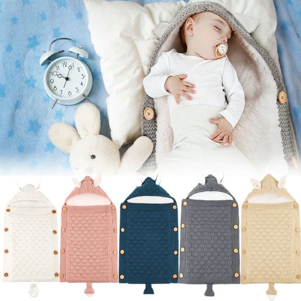 newborn toddler baby knitted swaddle wrap blanket cute cartoon ear button hooded crochet winter warm little baby sleeping bags
newborn toddler baby knitted swaddle wrap blanket cute cartoon ear button hooded crochet winter warm little baby sleeping bags