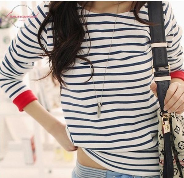2015 new tee women fashion o neck long sleeve autumn cotton t shirt casual striped loose t shirt blusas femininas, White
2015 new tee women fashion o neck long sleeve autumn cotton t shirt casual striped loose t shirt blusas femininas, White