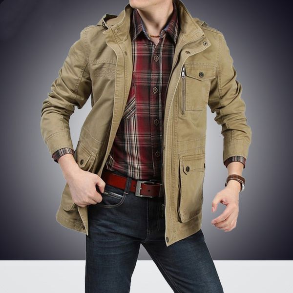 new spring autumn men's coats windbreaker jackets male brand winter casual hooded trench army green cargo coats, Black;brown
new spring autumn men's coats windbreaker jackets male brand winter casual hooded trench army green cargo coats, Black;brown