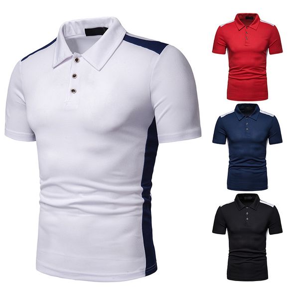 men's polos casual style european size lapel color-blocking pattern comfortable and loose short-sleeved p0008, White;black
men's polos casual style european size lapel color-blocking pattern comfortable and loose short-sleeved p0008, White;black