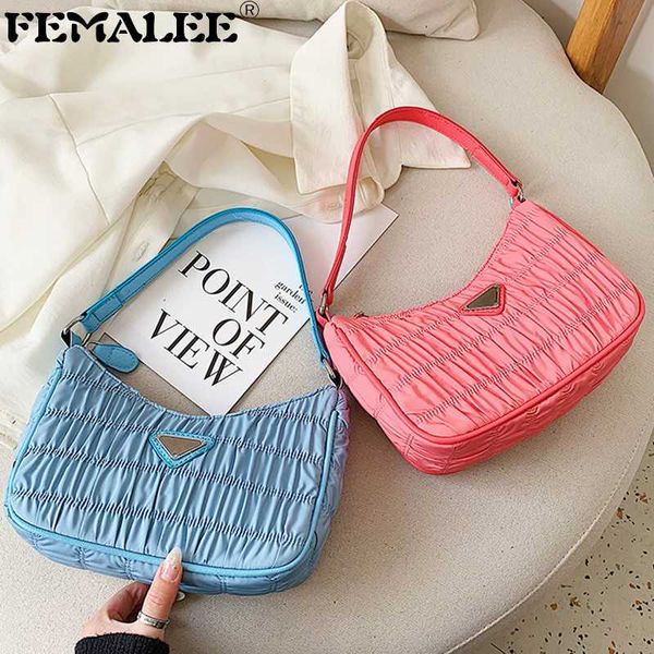 vintage pleated handbags women waterproof nylon shoulder bags for ladies 2020 new fashion small clutch wrinkled baguette bag
vintage pleated handbags women waterproof nylon shoulder bags for ladies 2020 new fashion small clutch wrinkled baguette bag