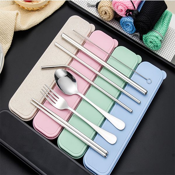 2019 stainless steel flatware set portable cutlery set for outdoor travel picnic dinnerware set metal straw with box and bag kitchen utensil
2019 stainless steel flatware set portable cutlery set for outdoor travel picnic dinnerware set metal straw with box and bag kitchen utensil