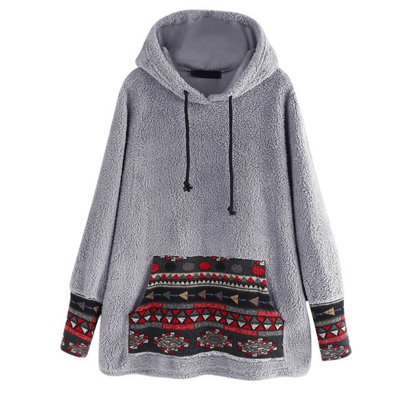 women patchwork ethnic print fleece warm drawstring hoodies casual elegant ladies long sleeve fuzzy hoodie pocket sweatshirt top, Black
women patchwork ethnic print fleece warm drawstring hoodies casual elegant ladies long sleeve fuzzy hoodie pocket sweatshirt top, Black