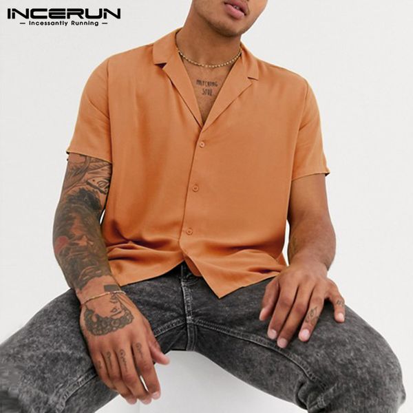 men's casual shirts incerun men solid color buttons shirt short sleeve lapel cotton retro blusa man vintage loose camisa summer blouse, White;black
men's casual shirts incerun men solid color buttons shirt short sleeve lapel cotton retro blusa man vintage loose camisa summer blouse, White;black