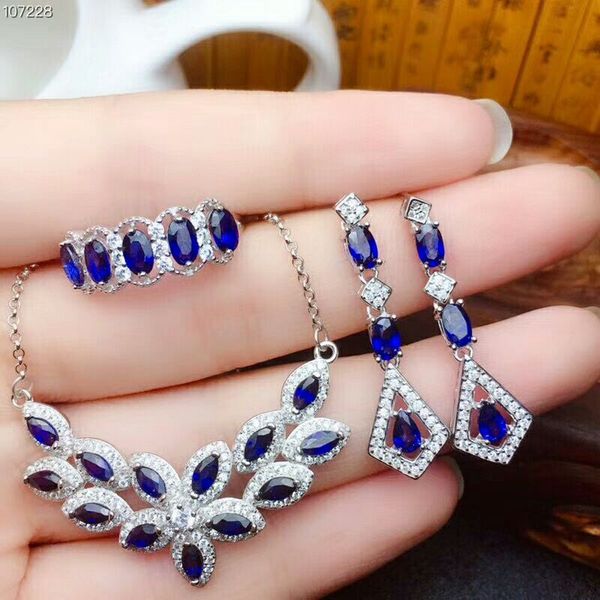 meibapj natural sri lanka sapphire gemstone jewelry set 925 sterling silver 3 pieces siut fine wedding jewelry for women, Black
meibapj natural sri lanka sapphire gemstone jewelry set 925 sterling silver 3 pieces siut fine wedding jewelry for women, Black