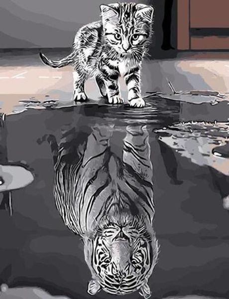 отражение тигровая кошка-paint by numbers наборы для взрослых diy draw on canvas coloring by number современный домашний декор diy масляная
отражение тигровая кошка-paint by numbers наборы для взрослых diy draw on canvas coloring by number современный домашний декор diy масляная
