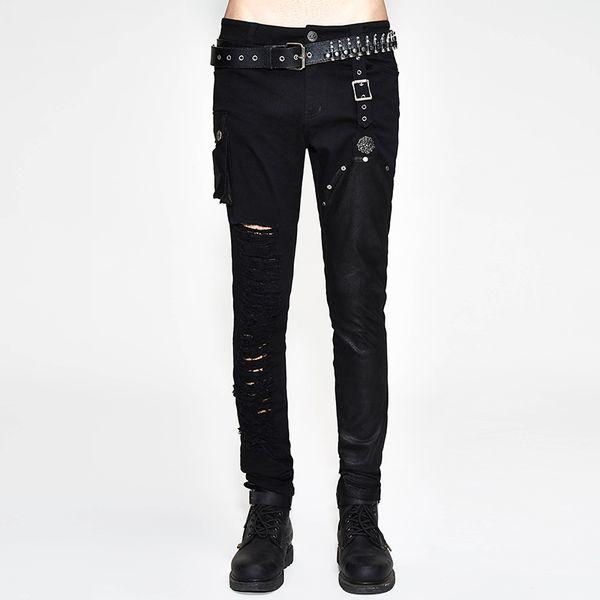 steampunk men's black pants pocket holes metal rivet trousers male's fashion wearing new arrival
steampunk men's black pants pocket holes metal rivet trousers male's fashion wearing new arrival