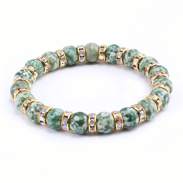 green stone beaded bracelet with crystal rhinestone shiny bling charms bracelets for women men accessories fashion jewelry gifts, Black
green stone beaded bracelet with crystal rhinestone shiny bling charms bracelets for women men accessories fashion jewelry gifts, Black