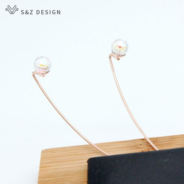 s&z new round imitation crystal long curve dangle earrings 585 rose gold japanese/korean for women wedding party gift eardrop, Silver
s&z new round imitation crystal long curve dangle earrings 585 rose gold japanese/korean for women wedding party gift eardrop, Silver