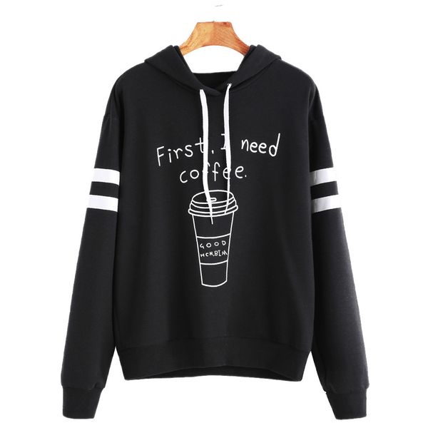 sweatshirt hoodies women coffee printed letter harajuku long sleeve autumn spring jumper hooded pullover blouse moletom, Black
sweatshirt hoodies women coffee printed letter harajuku long sleeve autumn spring jumper hooded pullover blouse moletom, Black