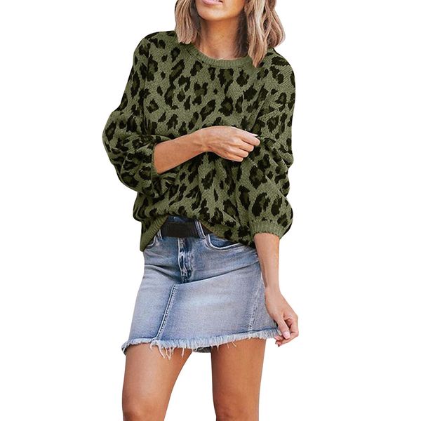 2019 women sweaters and pullovers autumn winter long sleeve pull femme leopard print pullover female casual knitted sweater, White;black
2019 women sweaters and pullovers autumn winter long sleeve pull femme leopard print pullover female casual knitted sweater, White;black