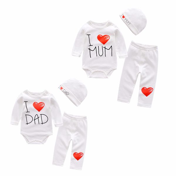 i love mom/dad print infant toddler baby girl boy romper jumpsuit clothes shirt cap pants cotton summer baby clothes set, White
i love mom/dad print infant toddler baby girl boy romper jumpsuit clothes shirt cap pants cotton summer baby clothes set, White