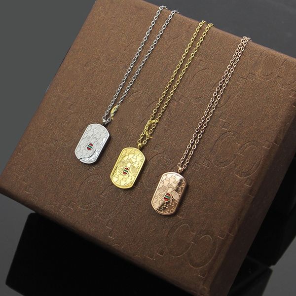 2020 designer g letter lattice bee necklace women's selling titanium steel g necklace, Silver
2020 designer g letter lattice bee necklace women's selling titanium steel g necklace, Silver