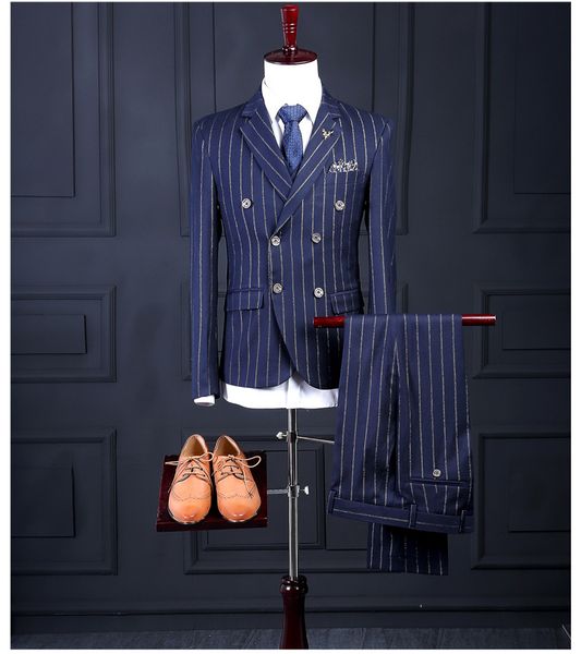 navy blue stripe groom tuxedos double-breasted groomsmen wedding tuxedos excellent man jacket blazer 3 piece suit(jacket+pants+vest+tie) 58, Black;gray
navy blue stripe groom tuxedos double-breasted groomsmen wedding tuxedos excellent man jacket blazer 3 piece suit(jacket+pants+vest+tie) 58, Black;gray