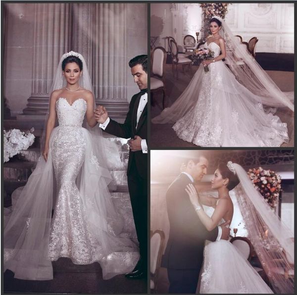 new sweetheart lace mermaid wedding dresses bridal gowns 2019 with detachable train wedding dress crystal wedding gowns veil, White
new sweetheart lace mermaid wedding dresses bridal gowns 2019 with detachable train wedding dress crystal wedding gowns veil, White