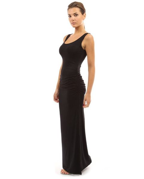 summer new round neck slim pleated skirt waist hip sleeveless large swing split dress, White;black
summer new round neck slim pleated skirt waist hip sleeveless large swing split dress, White;black