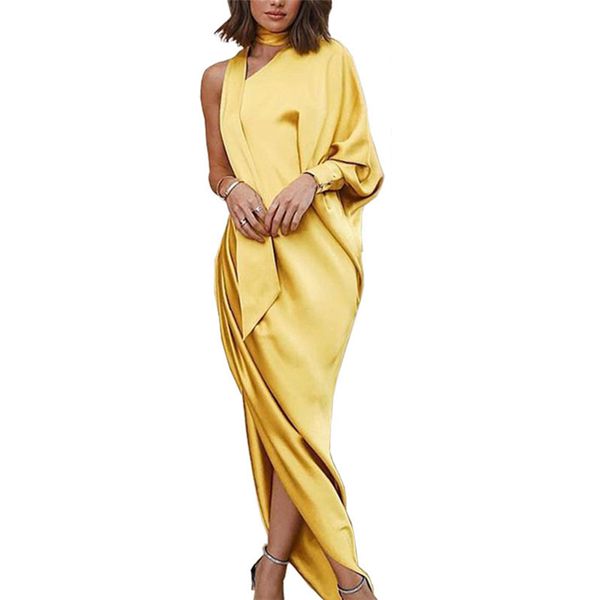 autumn women long maxi dress vintage split evening party solid one shoulder long sleeve new fashion ankle-length dresses, Black;gray
autumn women long maxi dress vintage split evening party solid one shoulder long sleeve new fashion ankle-length dresses, Black;gray