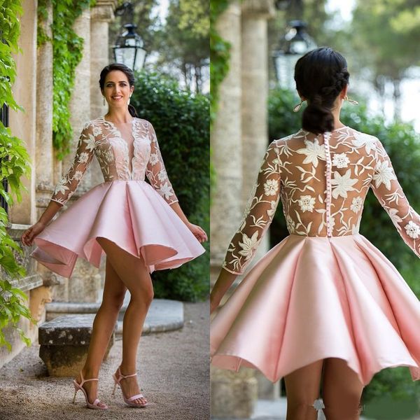 light pink new arabic style homecoming dresses 2020 v neck lace appliques cap sleeves short prom dresses backless cocktail dresses, Blue;pink
light pink new arabic style homecoming dresses 2020 v neck lace appliques cap sleeves short prom dresses backless cocktail dresses, Blue;pink