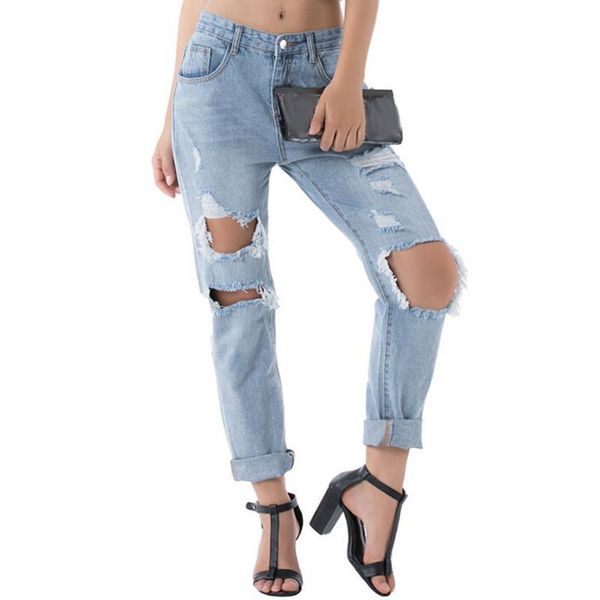 2020 new ripped high waist retro jeans for women mom jeans denim pants femme boyfriend loose hole trousers ladies, Blue
2020 new ripped high waist retro jeans for women mom jeans denim pants femme boyfriend loose hole trousers ladies, Blue