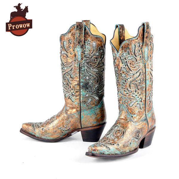 prowow женщины западный ковбой полусапоги топ корова натуральная кожа ручной работы лоскутное высокие каблуки мотоцикл середины икры загон с, Black
prowow женщины западный ковбой полусапоги топ корова натуральная кожа ручной работы лоскутное высокие каблуки мотоцикл середины икры загон с, Black