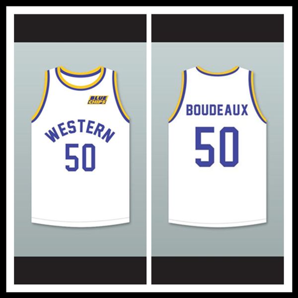 Shaq Neon Boudeaux 50 Western University White Basketball Jersey with Blue Chips Patch
Shaq Neon Boudeaux 50 Western University White Basketball Jersey with Blue Chips Patch