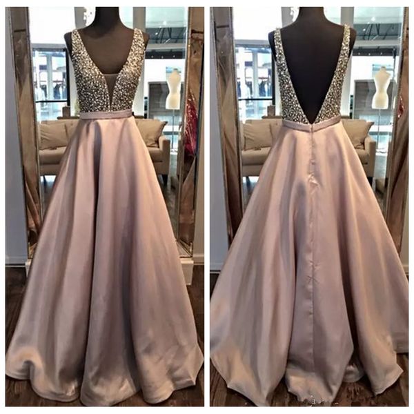 2019 bling bling crystal beaded a-line prom dresses backless sleeveless sweep train vestidos de special occasion evening gowns beaded, Black
2019 bling bling crystal beaded a-line prom dresses backless sleeveless sweep train vestidos de special occasion evening gowns beaded, Black