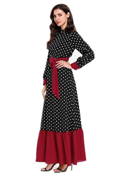 fashion girly black dot print lace-up front slit single breasted breastfeeding dresses mujer vestidos 197654, Red
fashion girly black dot print lace-up front slit single breasted breastfeeding dresses mujer vestidos 197654, Red