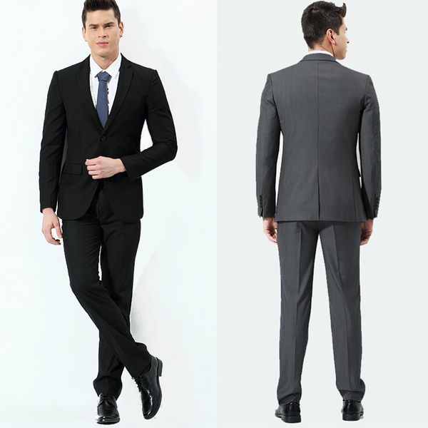 new formal groom wear two pieces notched lapel men suits ready to wear wedding tuxedos, Black;gray
new formal groom wear two pieces notched lapel men suits ready to wear wedding tuxedos, Black;gray
