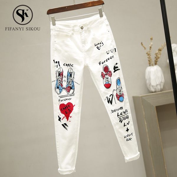 jeans for women fashion print high waist jeans woman high elastic plus size stretch female white denim skinny pencil pants, Blue
jeans for women fashion print high waist jeans woman high elastic plus size stretch female white denim skinny pencil pants, Blue