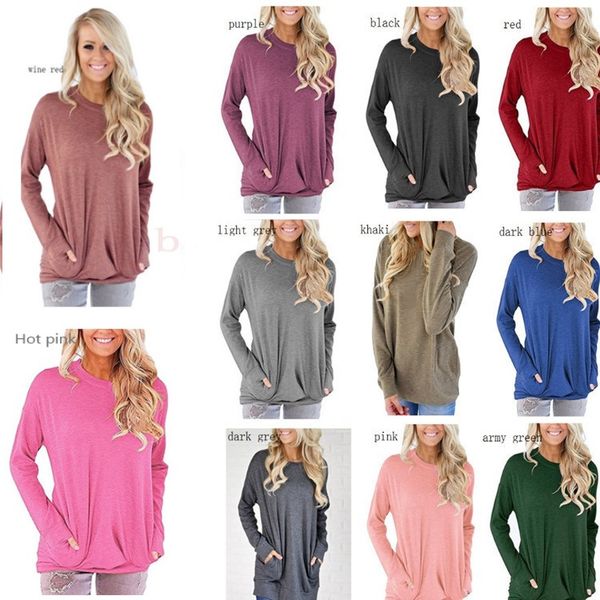 autumn woman blouses spring women's o-neck long sleeves loose t-shirt large size womens pocket tshirt clothing women plus size, White
autumn woman blouses spring women's o-neck long sleeves loose t-shirt large size womens pocket tshirt clothing women plus size, White