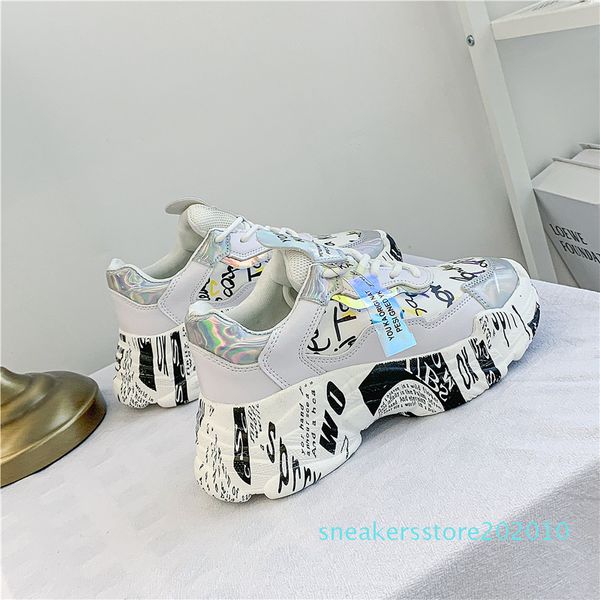 2019 autumn vulcanized shoes woman breathable round head sneakers women lace up platform casual shoes ladies spring running shoes s10, Black
2019 autumn vulcanized shoes woman breathable round head sneakers women lace up platform casual shoes ladies spring running shoes s10, Black