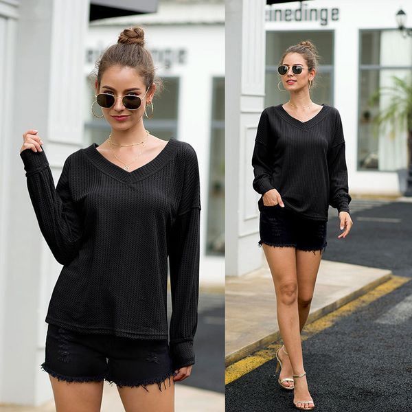 autumn designer womens t-shirts luxury t-shirts for women with v-neck casual lantern long-sleeves t-shirt brand womens clothes wholesales, White
autumn designer womens t-shirts luxury t-shirts for women with v-neck casual lantern long-sleeves t-shirt brand womens clothes wholesales, White